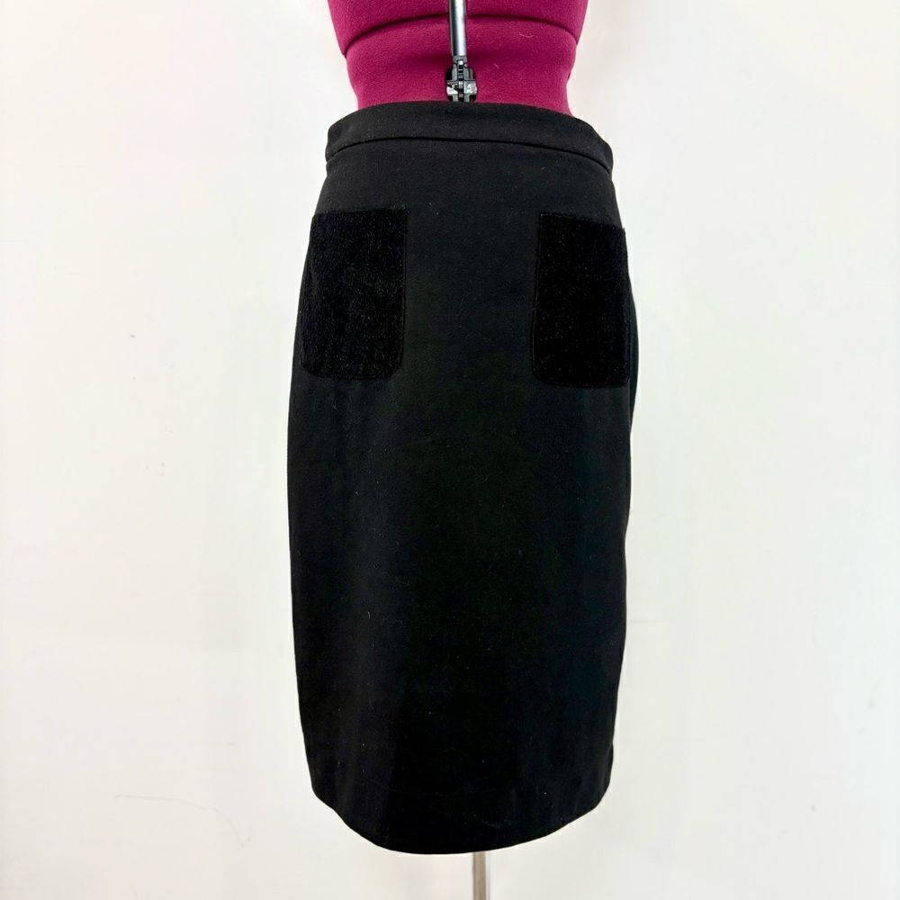 Miz Wear New York Skirt with Faux Fur Front Leather Pockets sz S